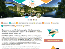 Tablet Screenshot of campingdupontardeche.com